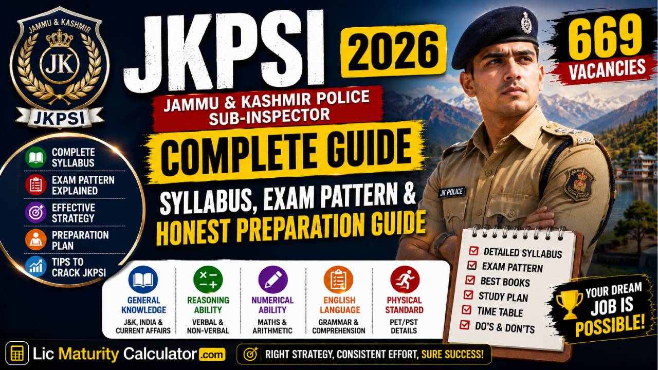 JKPSI 2026: Complete Syllabus, Exam Pattern & Honest Preparation Guide (669 Vacancies)