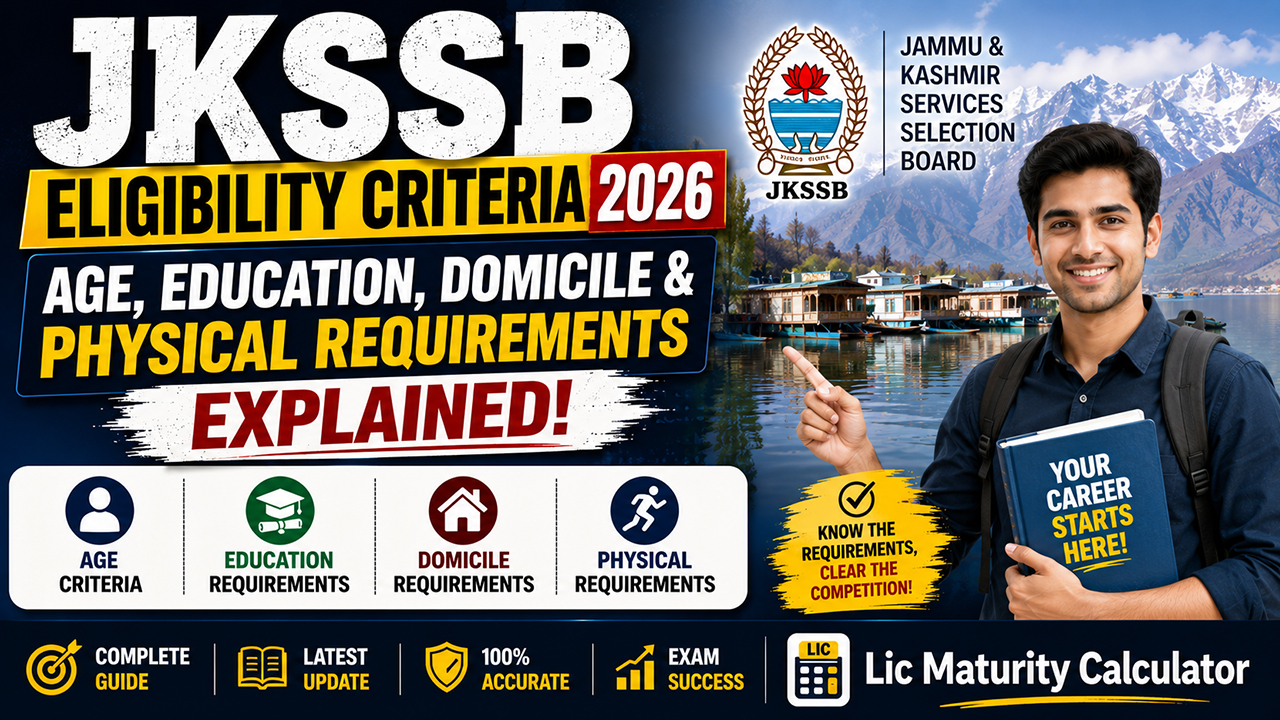 JKSSB Eligibility Criteria