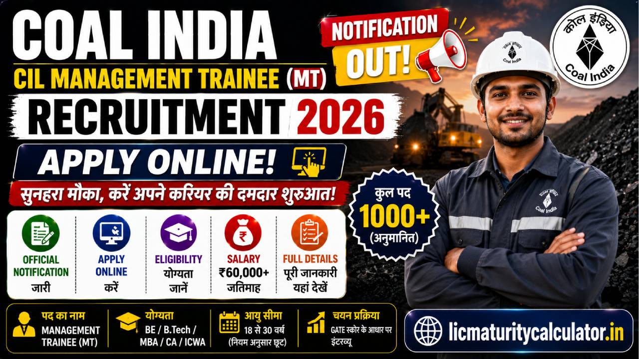 Coal India CIL Management Trainee MT Recruitment 2026