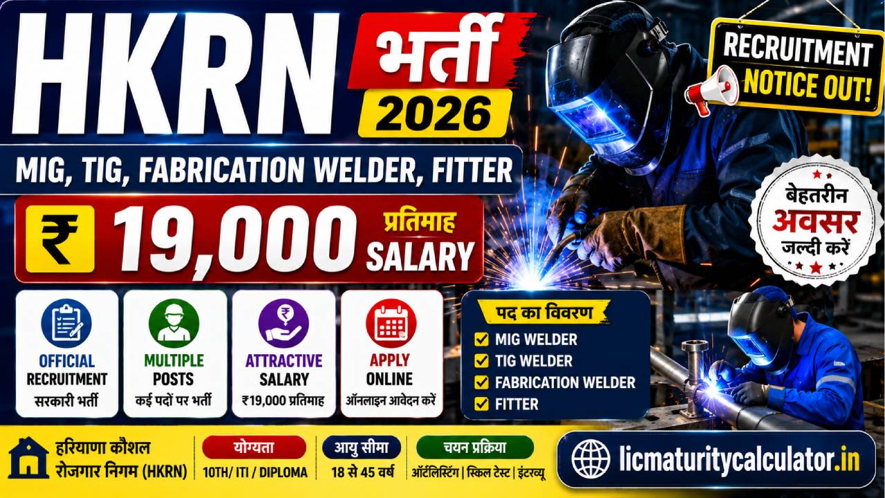 HKRN MIG, TIG, Fabrication Welder, Fitter Vacancy 2026: Recruitment Notice Out, Salary ₹19,000