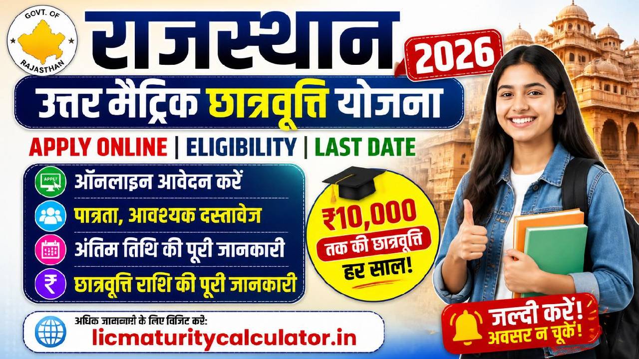 Rajasthan Uttar Matric Chhatravritti Yojana 2026